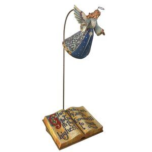 Jim Shore Heartwood Creek Angel Figurine On Book Stand 118943